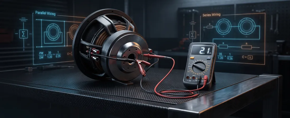 Subwoofer Wiring Impedance Ohms Calculator